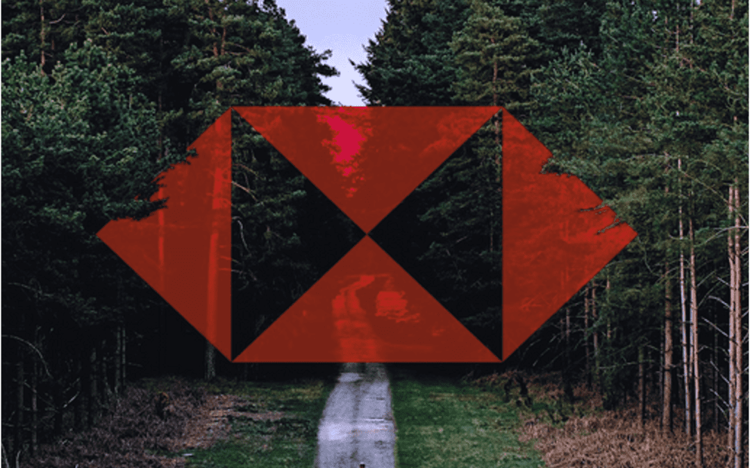 HSBC logo over a picture of woods
